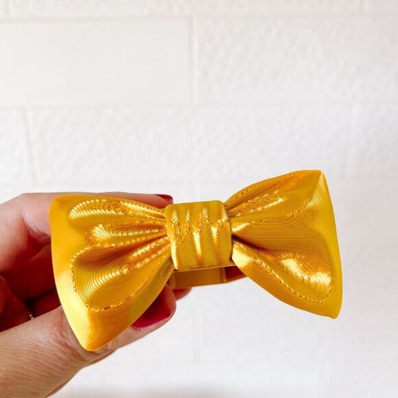 Stylish Bow Napkin Rings – Bright Gold - Handmade - Wedding Party Event Planner - Picture 5 of 14